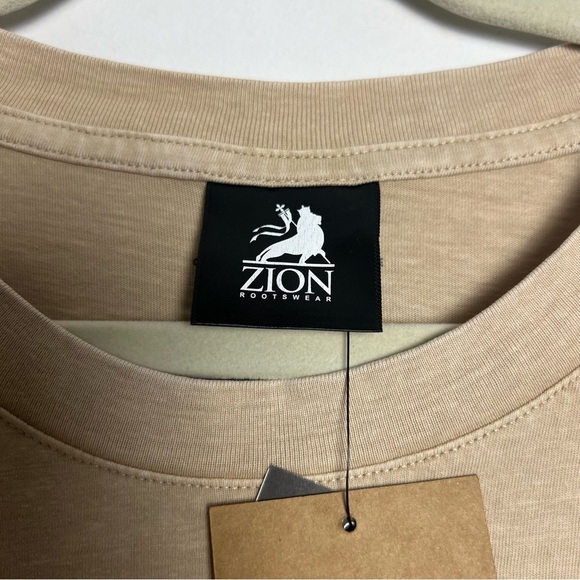 NEW Zion Rootwear Bob Marley Taupe Short Sleeve Oversized Graphic T-Shirt Sz S - Picture 5 of 9